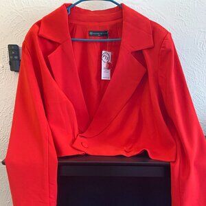 Fashion to Figure Red Cropped Blazer – Size 2 (18/20) - NWT